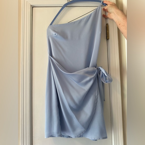Lucy in the Sky Dresses & Skirts - Lucy in the Sky light blue satin dress Size S